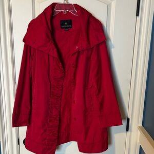 Rainforest Women's Vibrant Red Trench Raincoat, L